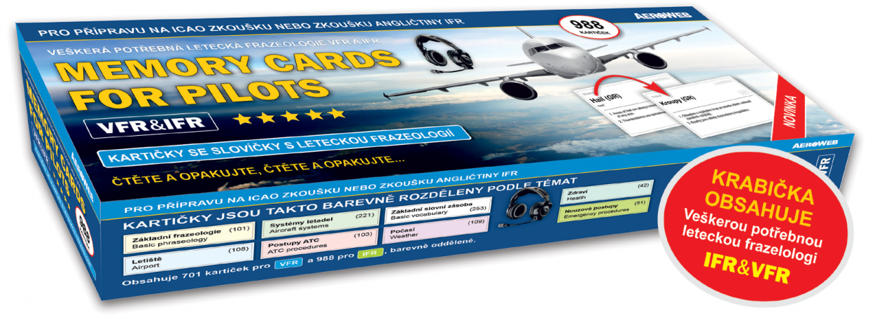 Slovíčka s leteckou angličtinou - Memory Cards for pilots